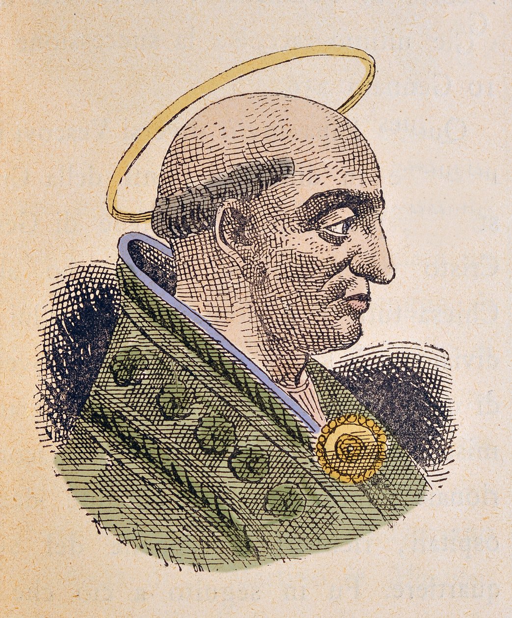 صورة البابا بونتيان (ou Pontian أو Pontianus أو Ponziano) (230-235) بواسطة المدرسة الايطالية