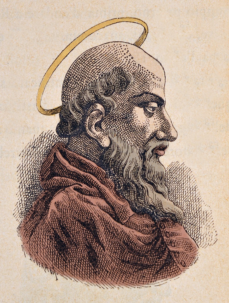 صورة للبابا سيكست إير (Xyste أو sixtus أو sisto I) (115-125) بواسطة المدرسة الايطالية