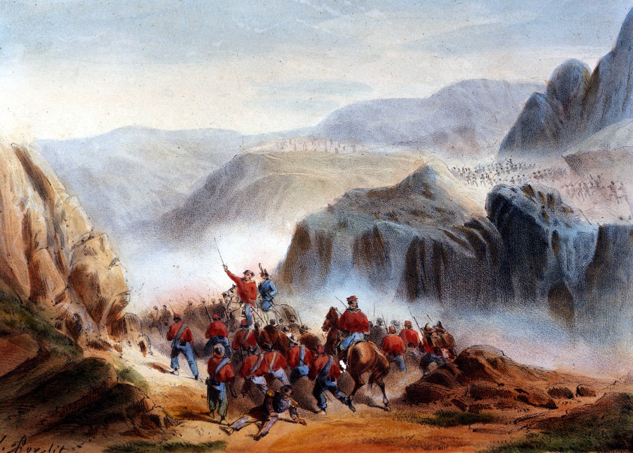 Risorgimento: معركة كالاتافيمي في صقلية بين قوات جوزيبي غاريبالدي (1807-1882) ، والآلاف وجنود مملكة الصقليتين بواسطة المدرسة الايطالية