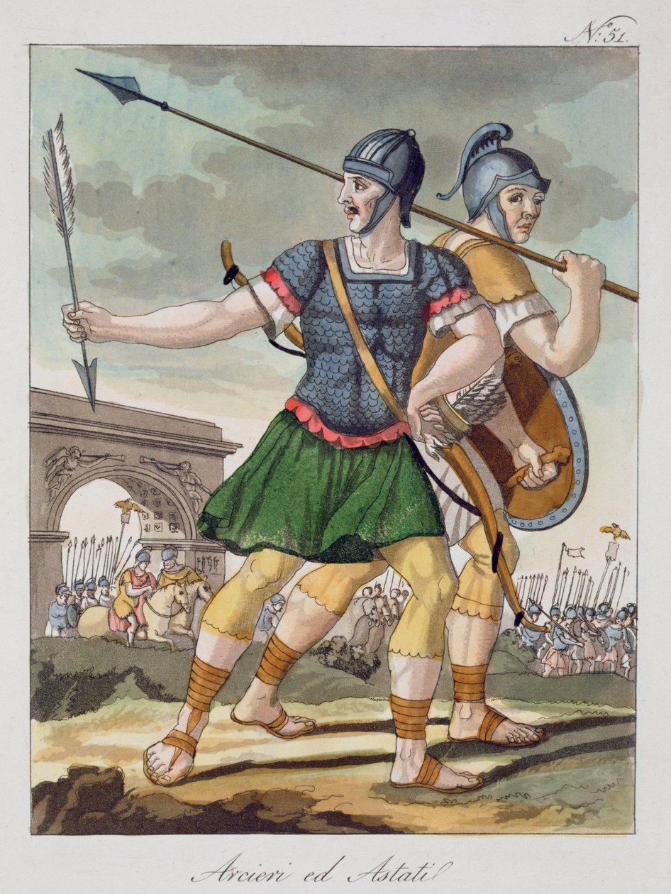 الرماة الرومان ، من أنتيكا روما ، 1825 بواسطة المدرسة الايطالية