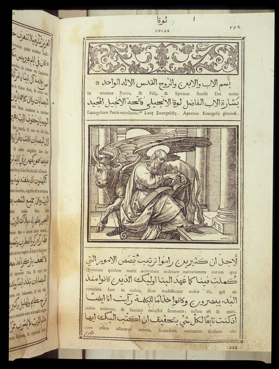 Saint Luke the Evangelist, Bible written in Arabic, Rome بواسطة المدرسة الايطالية
