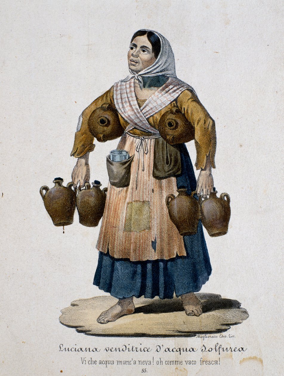 Seller of sulphurous water, Italy بواسطة المدرسة الايطالية