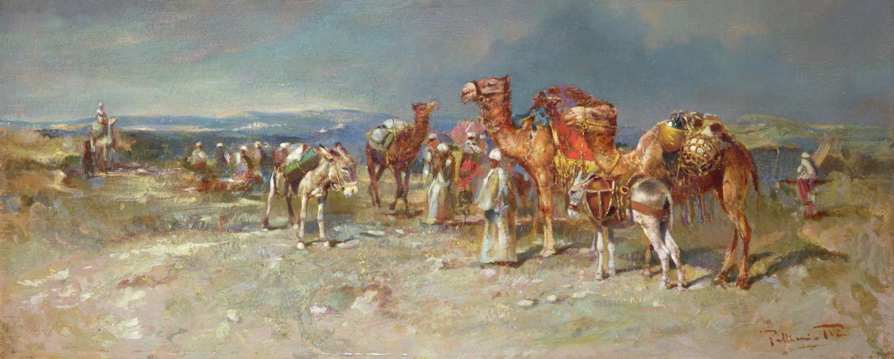 القافلة العربية بواسطة المدرسة الايطالية