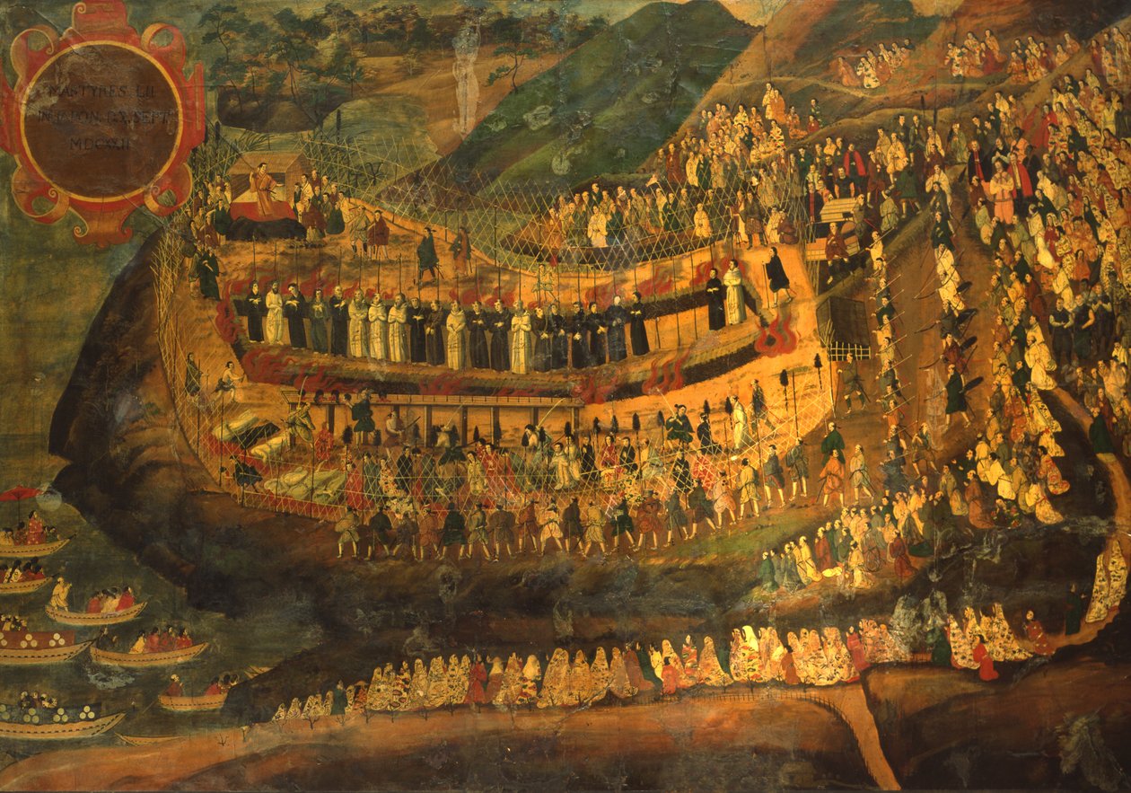 استشهاد اثنان وخمسون شهيداً في ناغازاكي (1622) بواسطة المدرسة الايطالية