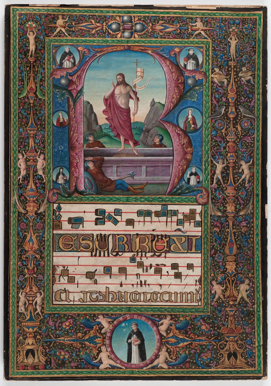 القيامة ، شمال إيطاليا ، c.1500 (درجة حرارة على الرق) بواسطة المدرسة الايطالية