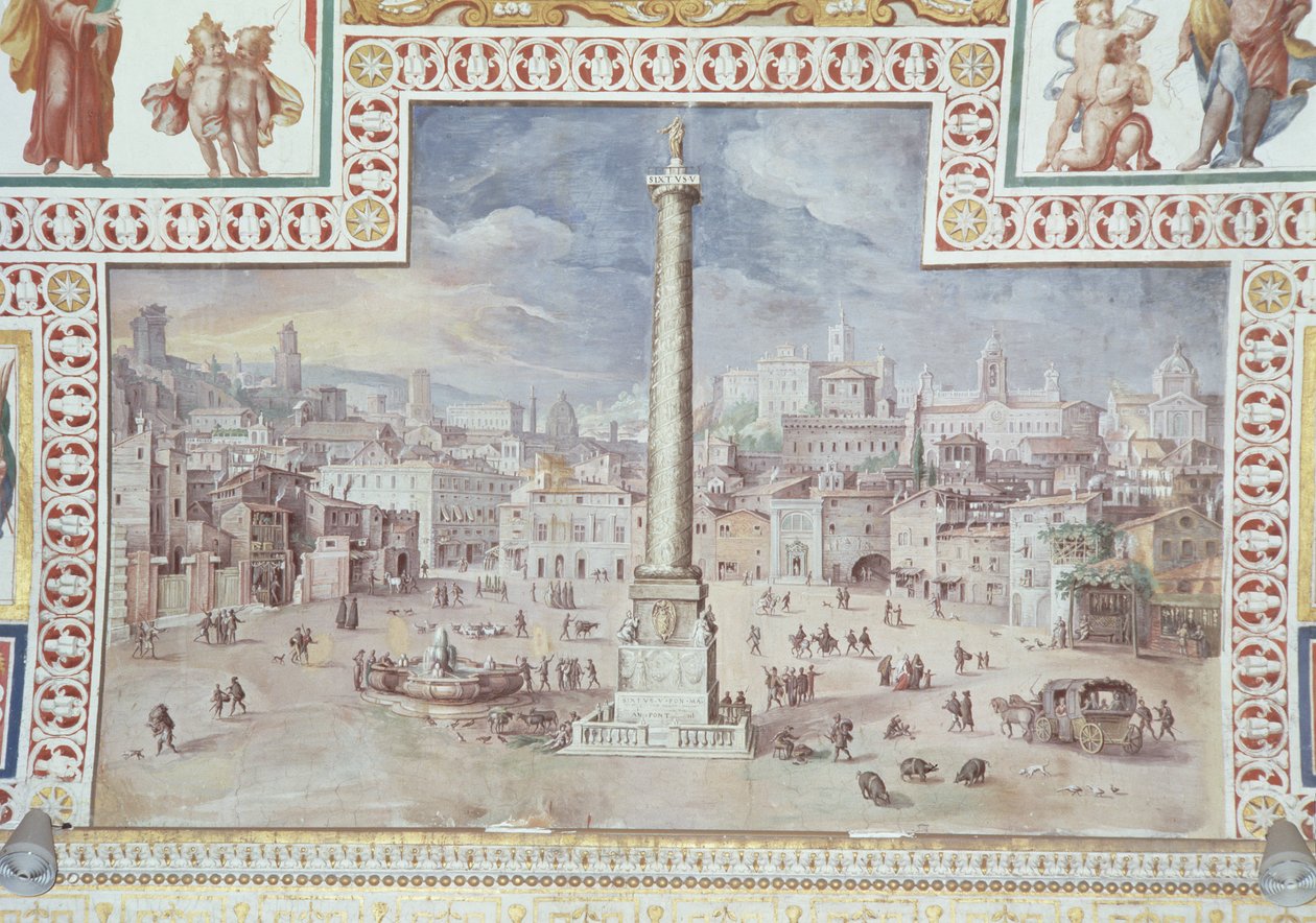 عمود Trajans ، منتدى Trajans ، روما بواسطة المدرسة الايطالية