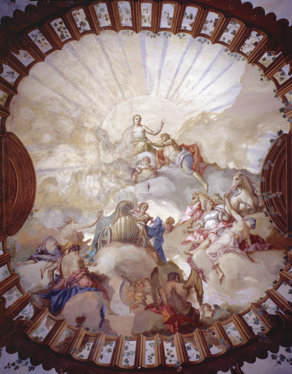 انتصار الإمبراطورة ماريا تيريزا من النمسا (1717-1780) (لوحة السقف) بواسطة المدرسة الايطالية
