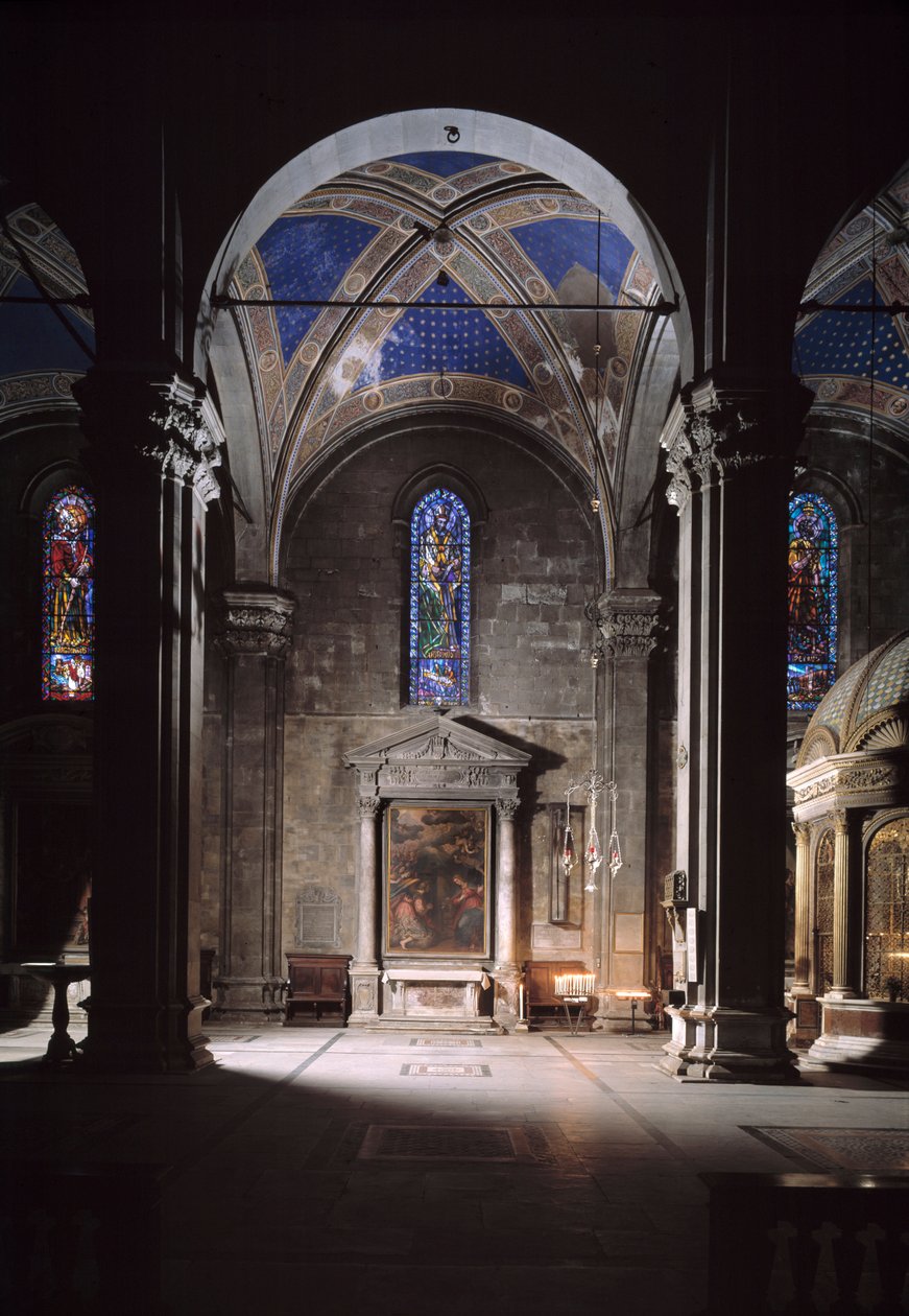 View of Lucca cathedral بواسطة المدرسة الايطالية