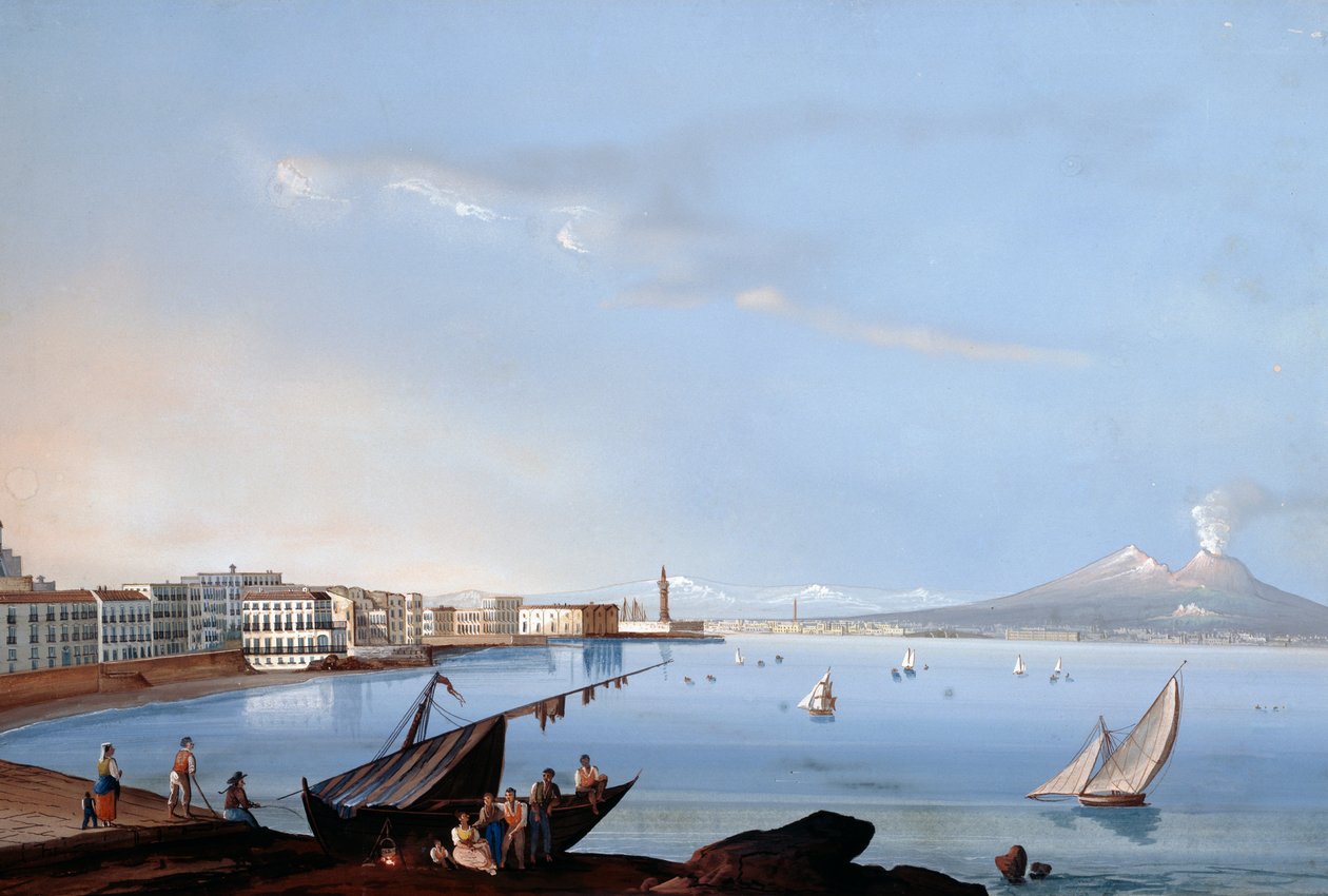 View of Saint Lucia (gouache) بواسطة المدرسة الايطالية
