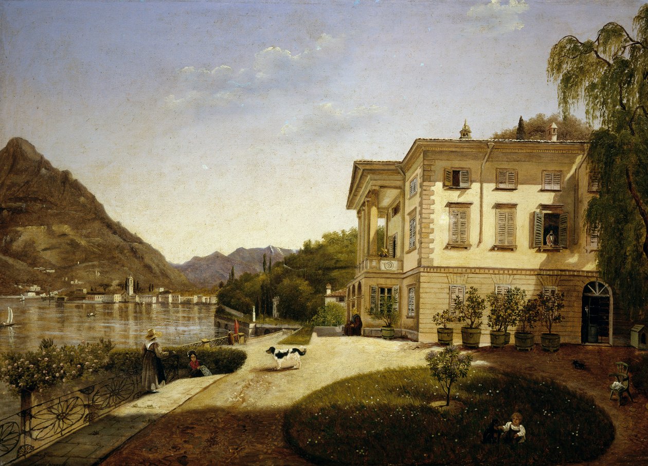 Villa La Roda in Blevio, on Lake Como (owned by Giuditta Pasta from 1827, now destroyed) بواسطة المدرسة الايطالية