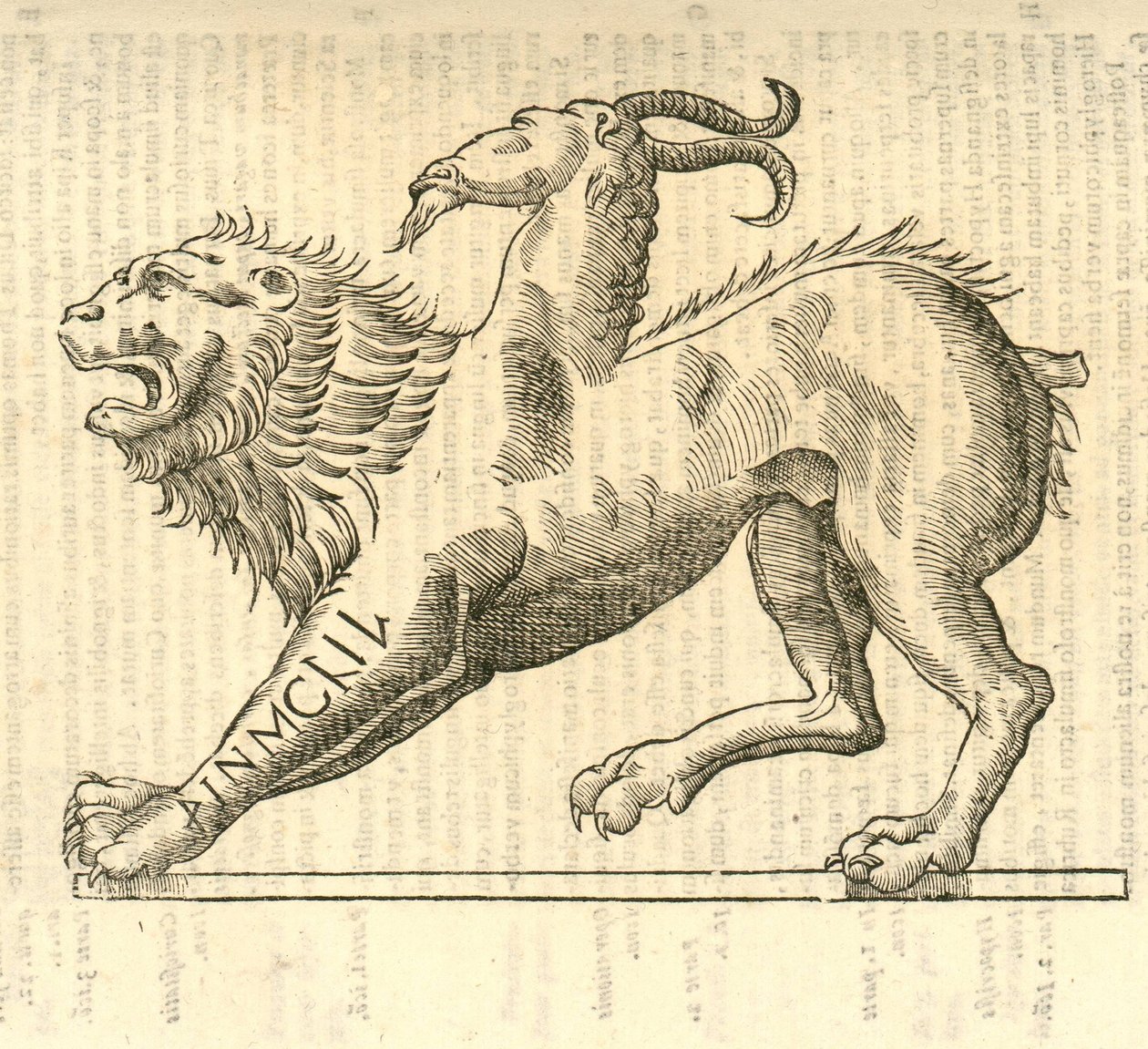 رسم توضيحي للوحشية الوحشية من تاريخ kazakovae معين من الوحوش ، 1642 بواسطة المدرسة الايطالية
