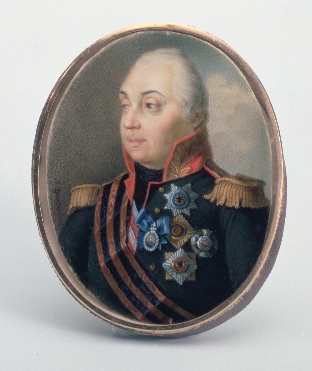 ميخائيل إيلاريونوفيتش كوتوزوف ، أمير سمولينسك ، بعد عام 1813 (مرحاض وجواش) بواسطة إيفان جريجوريفيتش جريجورييف