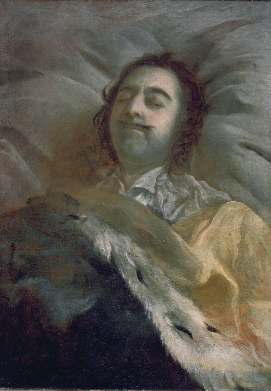 بطرس الأول (1672-1725) العظيم على فراش موته ، 1725 بواسطة إيفان نيكيتيش نيكيتين