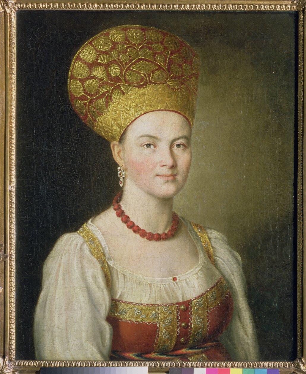 امرأة فلاحية في زي روسي ، 1784 بواسطة إيفان بتروفيتش أرغونوف