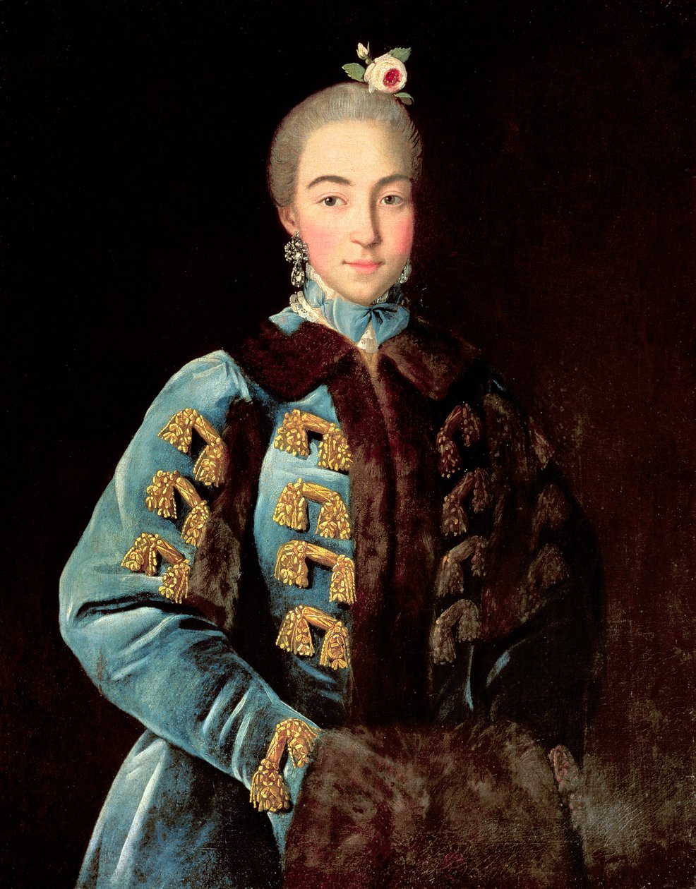 صورة الكونتيسة آنا شيريميتييفا ، c.1768 بواسطة إيفان بتروفيتش أرغونوف