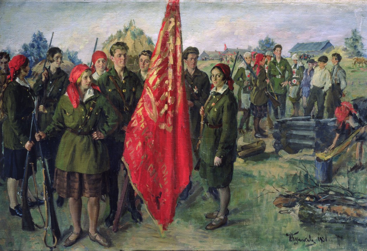 عسكرة كومسومول ، 1930 بواسطة إيفان سيميونوفيتش كوليكوف