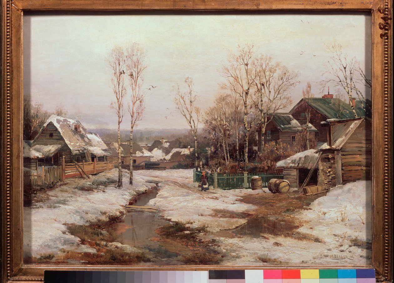الربيع بالقرب من سانت بطرسبرغ - رسم لإيفان أفغوستوفيتش فيلز (1866-1926) ، زيت على قماش بواسطة إيفان أفغوستوفيتش فيلز