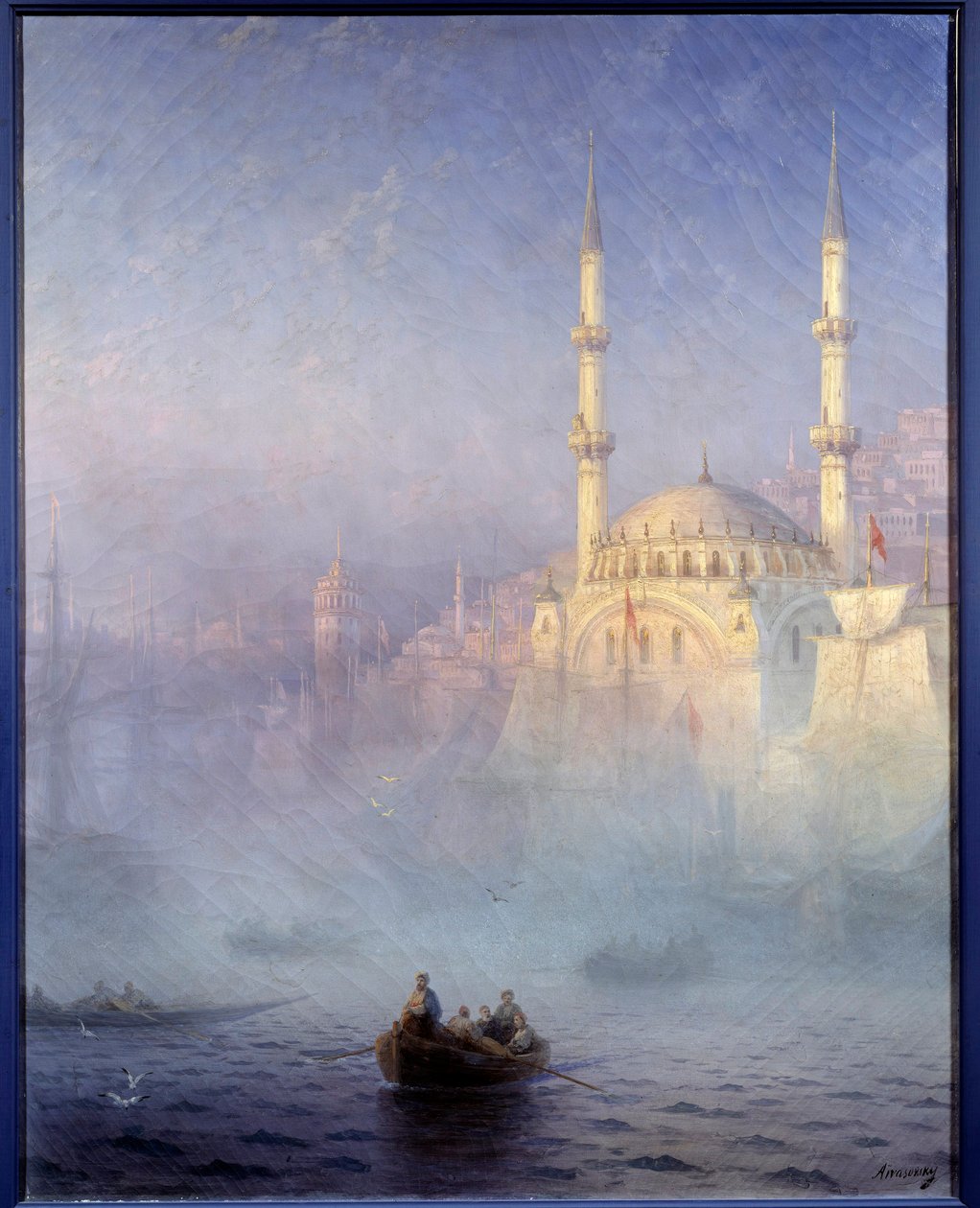 القسطنطينية ، مسجد Tophane (Mosquee Nusretiye) لوحة إيفان كونستانتينوفيتش إيفازوفسكي (أيفازوفسكي 1817-1900) 1884 صن. 1،15 x 0،9 m بريست ، متحف الفنون الجميلة - القسطنطينية ، مسجد Tophane (مسجد النصرتية). اللوحة من قبل إيفان كونستان بواسطة إيفان كونستانتينوفيتش أيفازوفسكي
