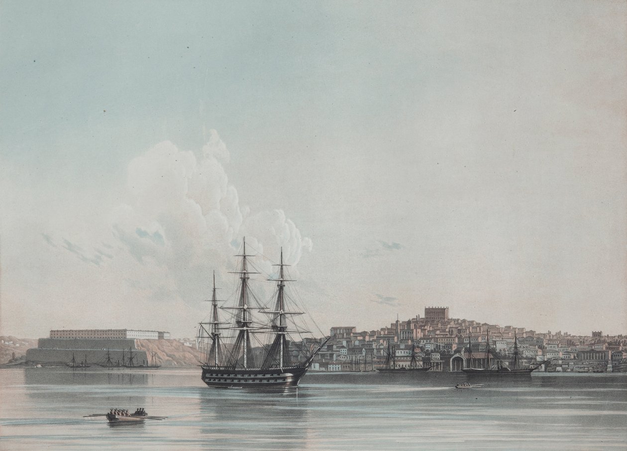 الثكنات البحرية الجديدة والمرفأ الداخلي سيفاستوبول ، 1850s بواسطة إيفان كونستانتينوفيتش أيفازوفسكي