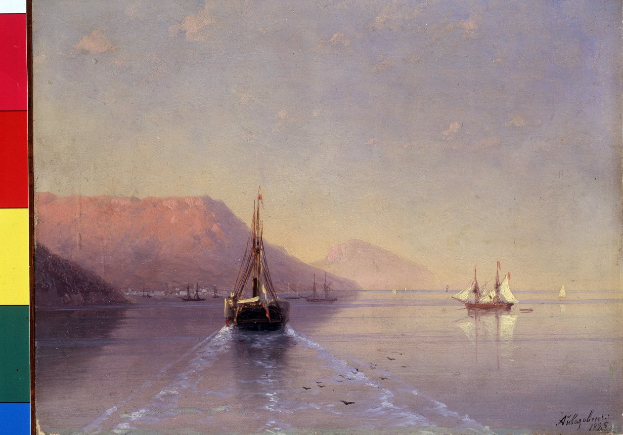 Jauietude (تسلم). Peinture de Ivan Konstantinovich Aivazovsky (Ivan Konstantinovich Aivazovsky بواسطة إيفان كونستانتينوفيتش أيفازوفسكي