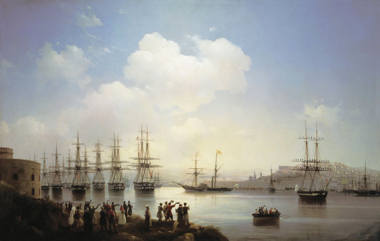 سرب روسي على غارة سيفاستوبول ، 1846 بواسطة إيفان كونستانتينوفيتش أيفازوفسكي