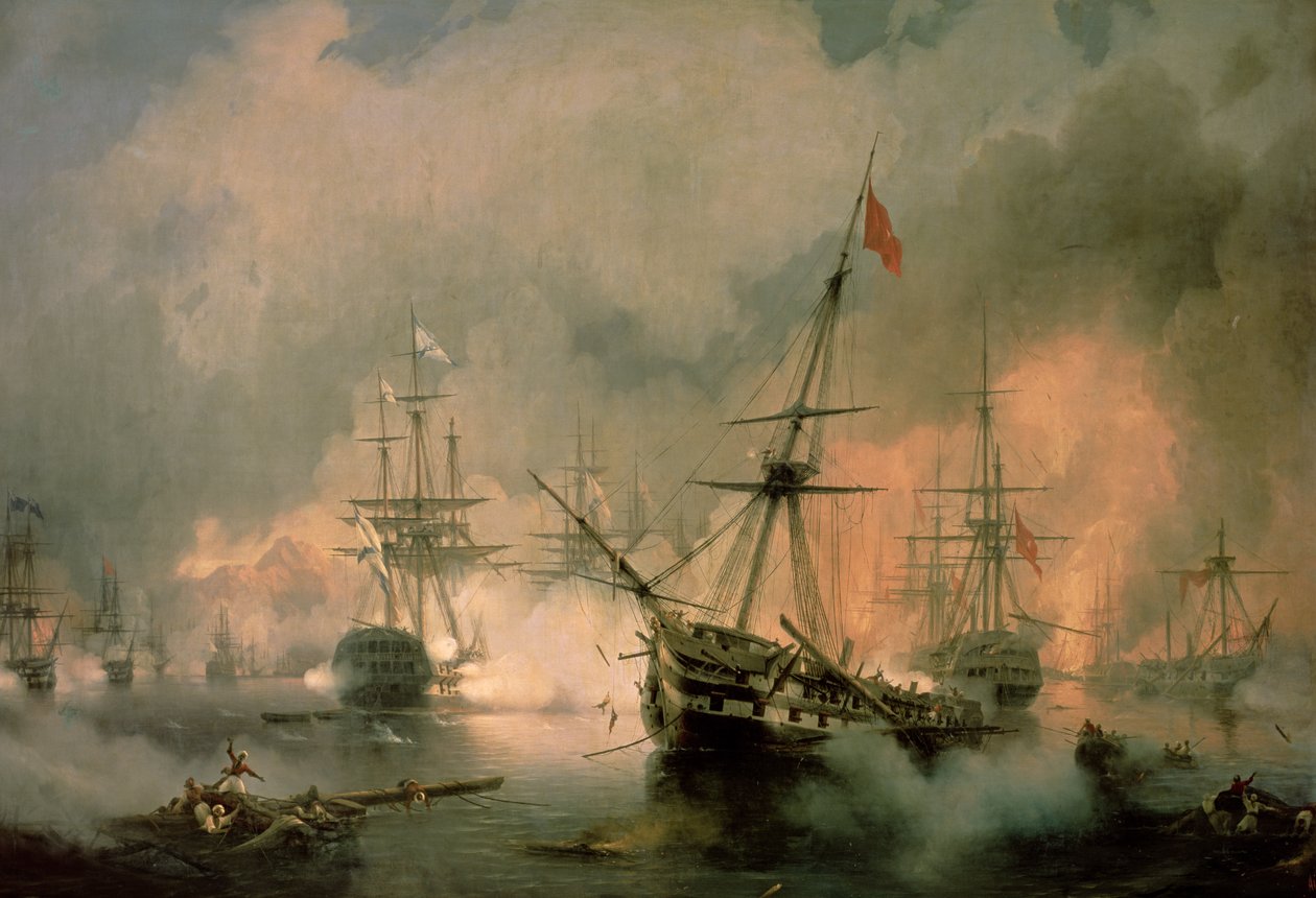 معركة نافارينو في 20 أكتوبر 1827 بواسطة إيفان كونستانتينوفيتش أيفازوفسكي