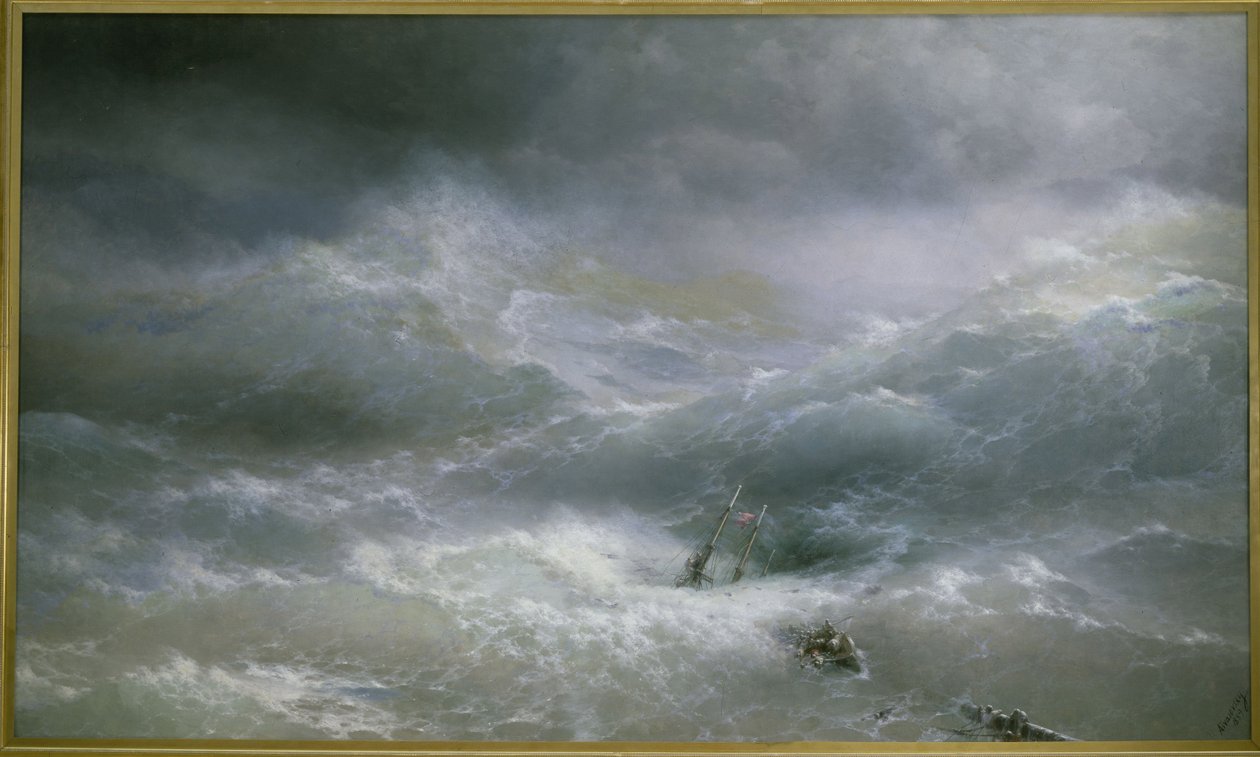 The Wave par Aivazovsky ، إيفان كونستانتينوفيتش (1817-1900) بواسطة إيفان كونستانتينوفيتش أيفازوفسكي