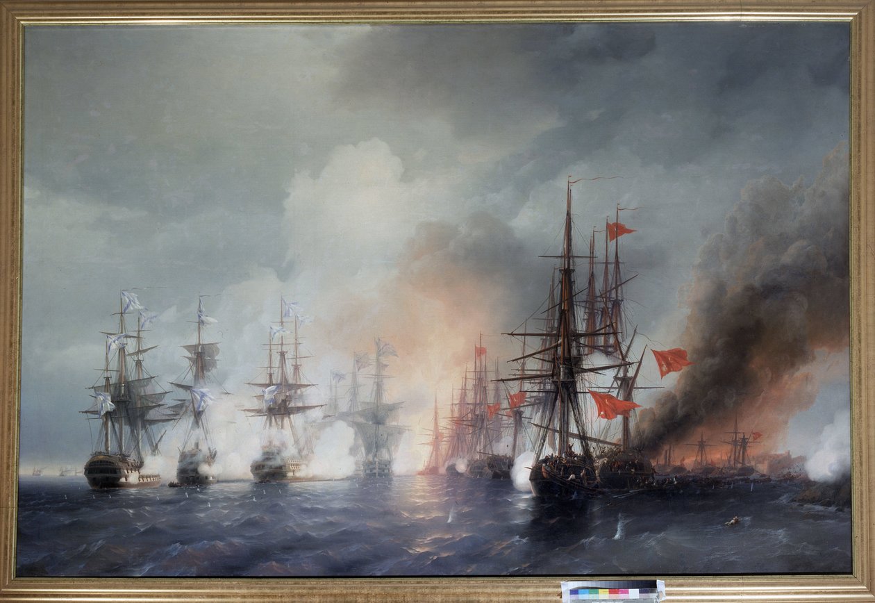 معركة سينوب في 30 نوفمبر 1853 بواسطة إيفان كونستانتينوفيتش أيفازوفسكي