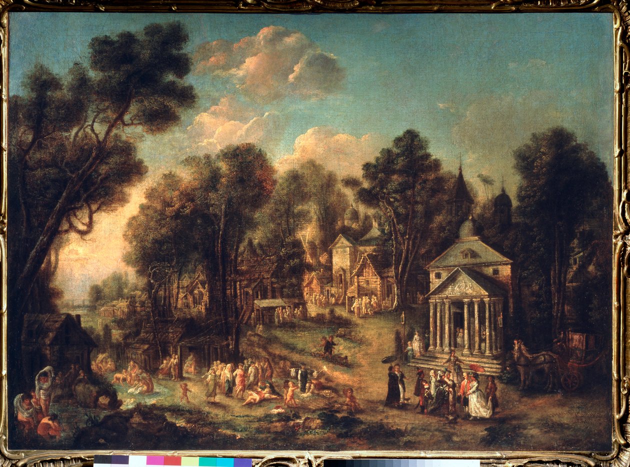 احتفال المعبد - رسم إيفان ميشيلوفيتش تانكوف (تونكوف) (1740-1799) ، زيت على قماش بواسطة إيفان ميخائيلوفيتش تانكوف