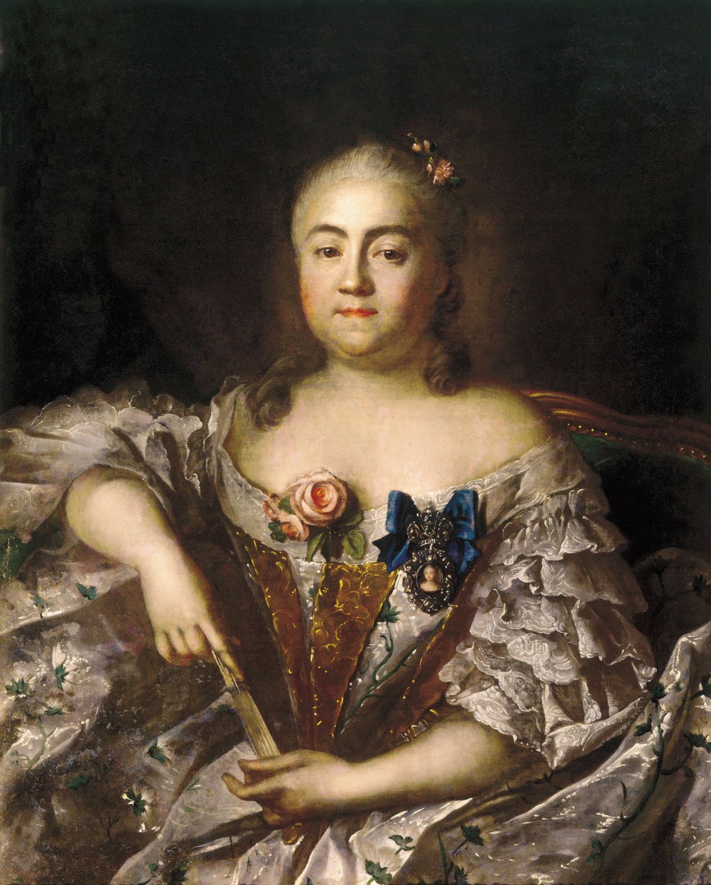 صورة للكونتيسة فارفارا أليكسييفنا شيريميتييفا 1711-1767 ، كاليفورنيا 1760 بواسطة إيفان بتروفيتش أرغونوف