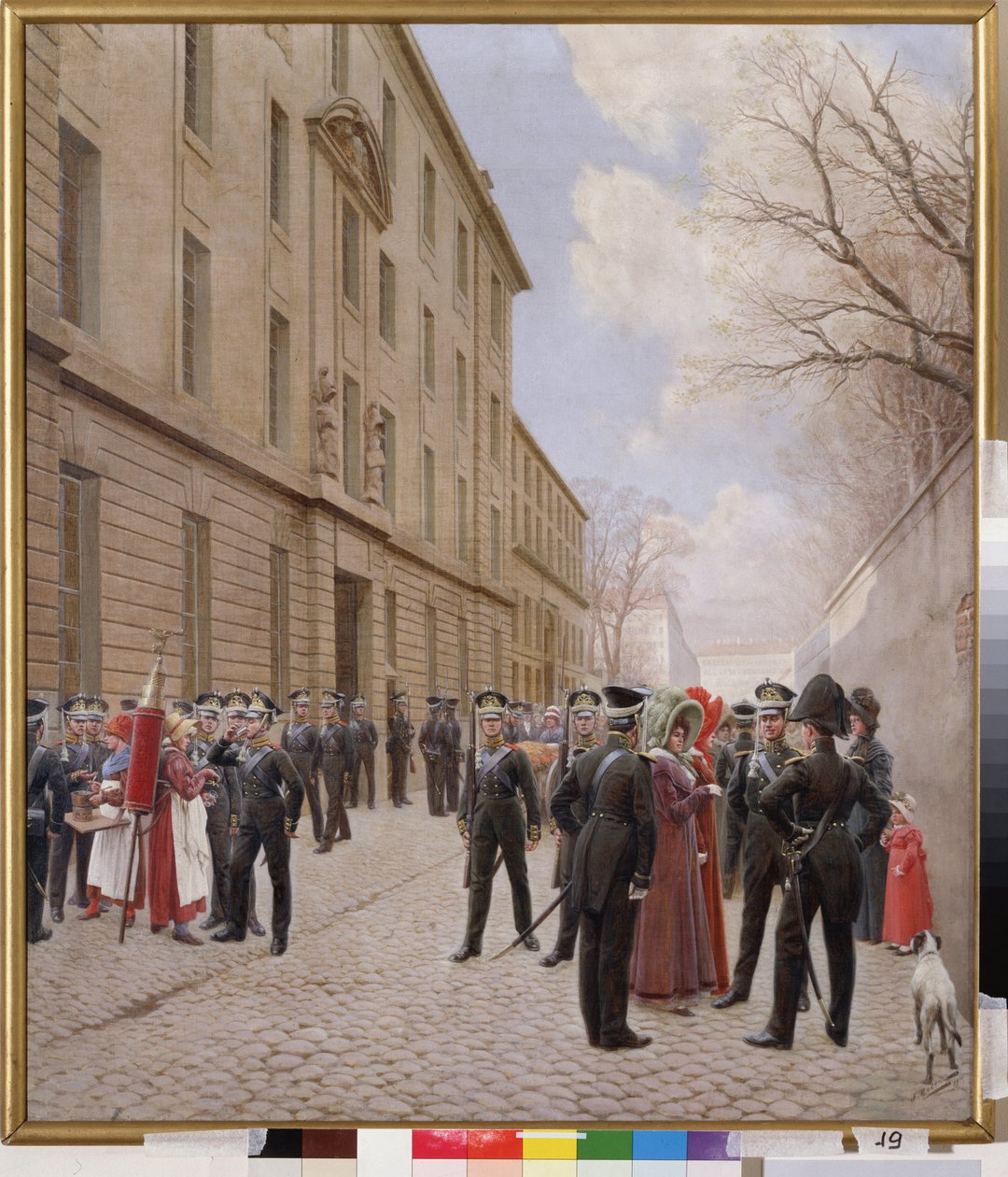الحرس الإمبراطوري الروسي في باريس (فرنسا) عام 1814. (التحالف الثالث 1803-1805 ، حلقة من الحروب النابليونية). لوحة إيفان سيميونوفيتش روزين (1857-1918) ، زيت على قماش بواسطة إيفان سيميونوفيتش روزين