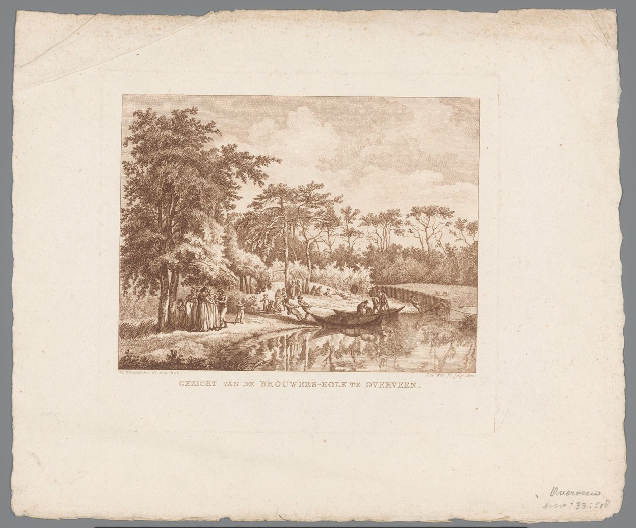 شركة على ضفاف Brouwerskolk في Overveen View of the Brouwers-Kolk في Overveen (العنوان على الكائن) بواسطة إزاك جانز. دي فيت