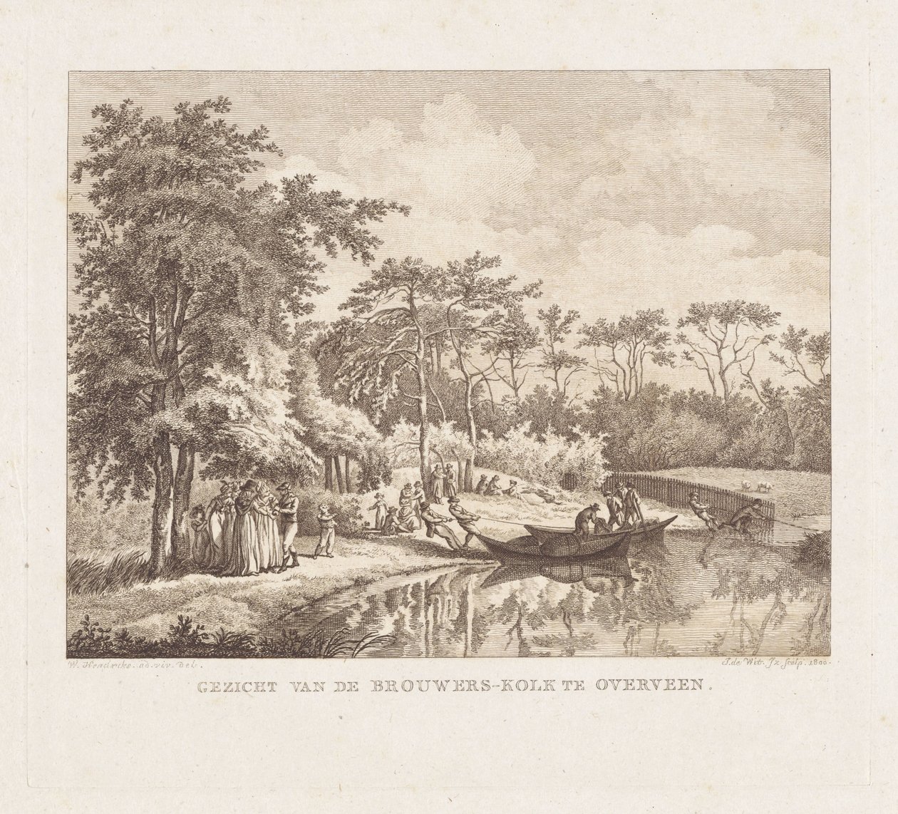 شركة على شاطئ بحيرة Brouwerskolk في Overveen منظر لـ Brouwers-Kolk في Overveen (العنوان على الكائن) بواسطة إزاك جانز. دي فيت