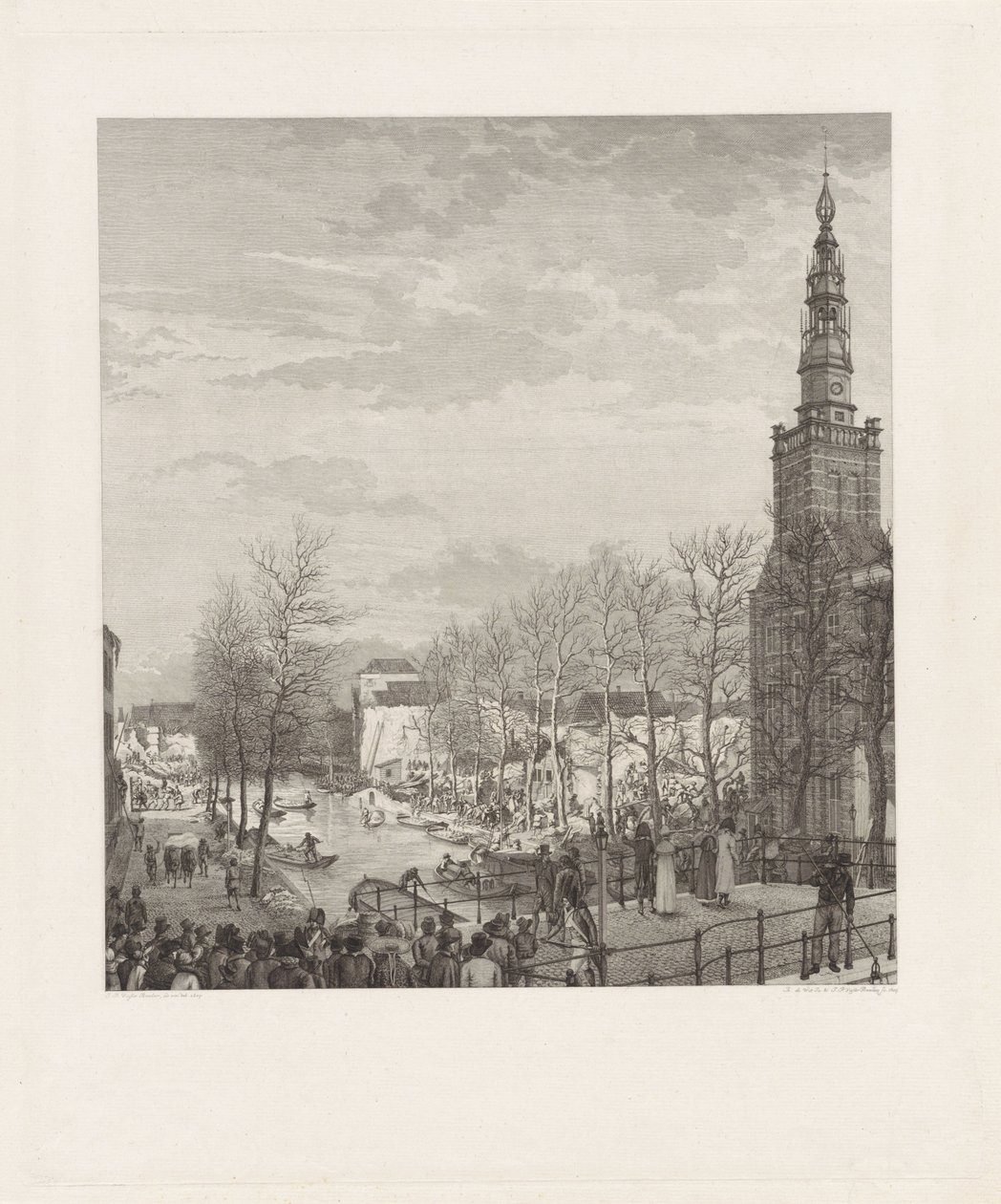 دمار في Steenschuur بعد كارثة بارود Leiden ، 1807 بواسطة إزاك جانز. دي فيت