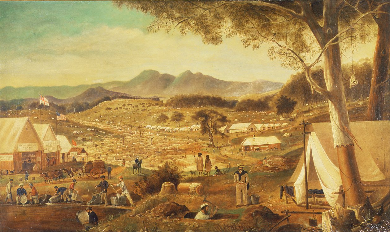 التنقيب عن الذهب ، أرارات ، 1853 بواسطة J روبر
