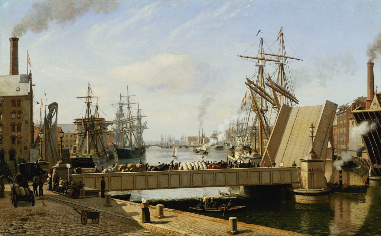 منظر لكوبنهاغن مع Knippelsbro ، 1882 بواسطة JE Carl Rasmussen
