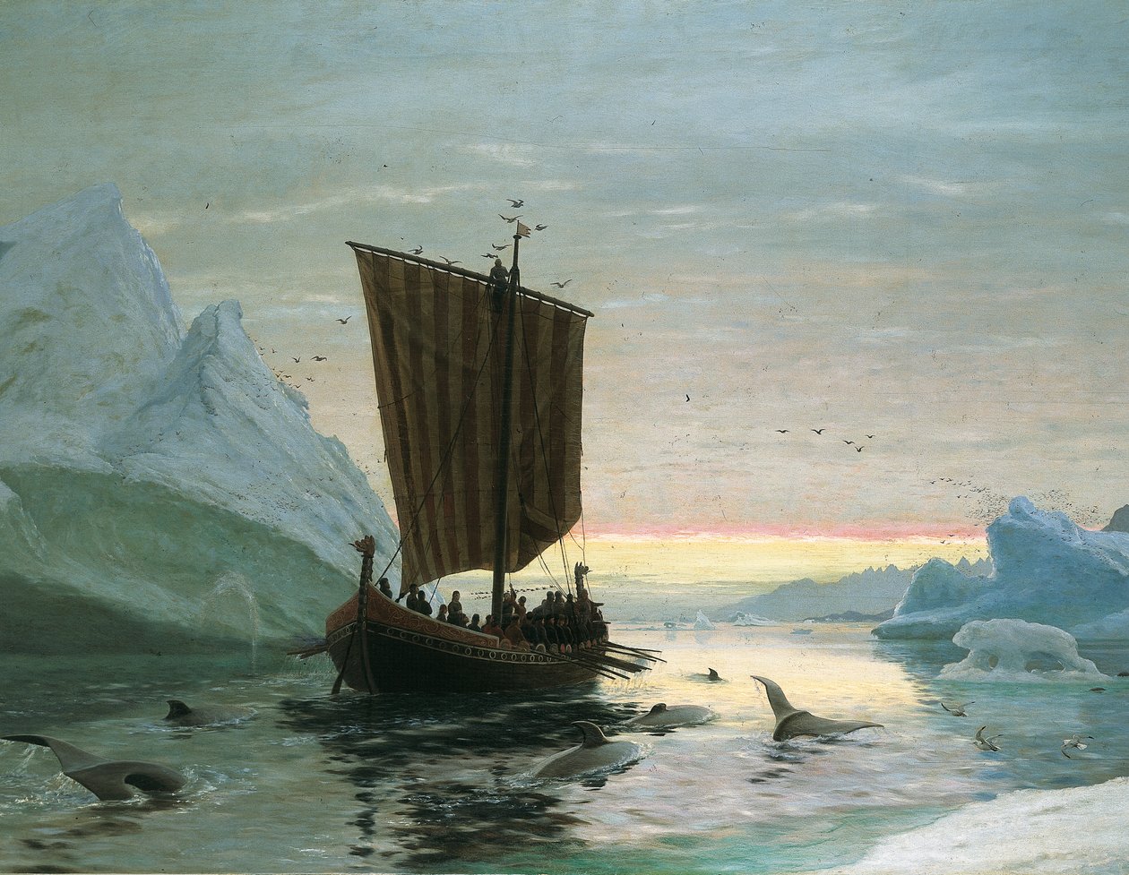 إريك رود يكتشف جرينلاند ، 1875 بواسطة JE Carl Rasmussen