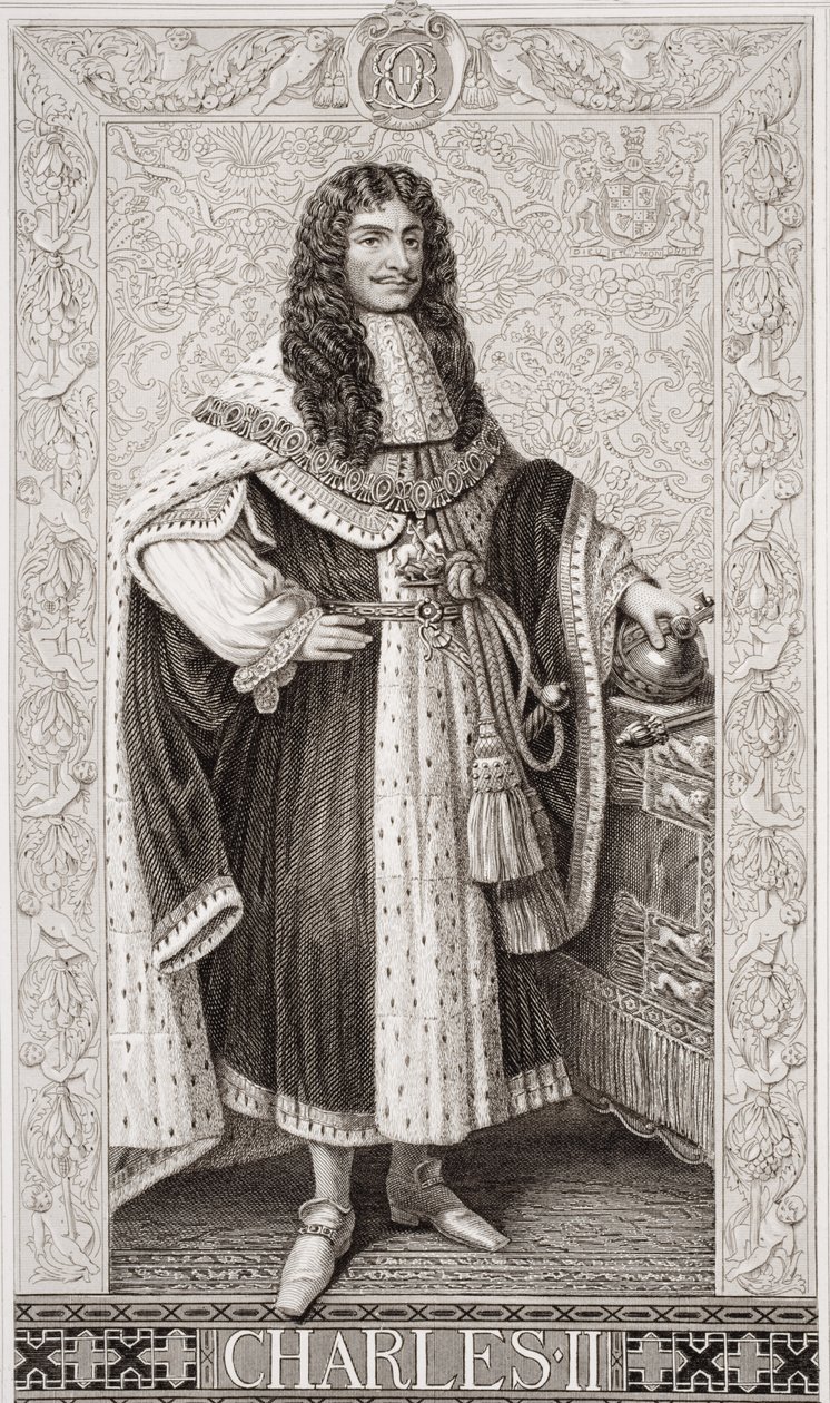 تشارلز الثاني (1630-1685) من المجلد "الرسوم التوضيحية الإنجليزية والتاريخ الاسكتلندي" المجلد الأول بواسطة جي إل ويليامز