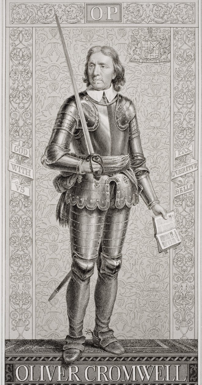 أوليفر كرومويل (1599-1658) من "الرسوم التوضيحية الإنجليزية والتاريخ الاسكتلندي" المجلد الأول بواسطة جي إل ويليامز