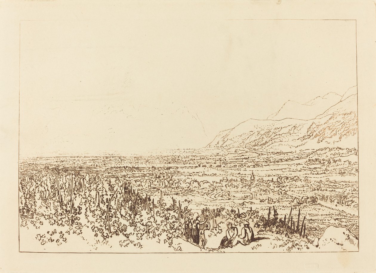 سلسلة جبال الألب من غرونوبل إلى شامبيري ، نُشرت عام 1812. بواسطة جوزيف مالورد وليام تورنر