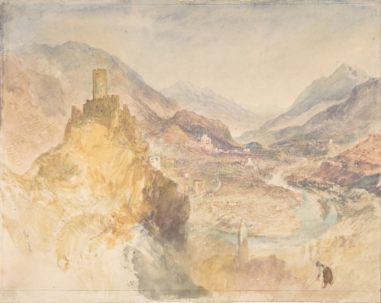 شاتيل أرجينت وفال داوستا من أعلى فيلنوف ، 1836. بواسطة جوزيف مالورد وليام تورنر