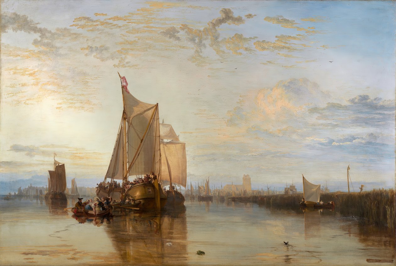 Dort or Dordrecht: The Dort Packet-Boat من روتردام Becalmed ، 1818. بواسطة جوزيف مالورد وليام تورنر