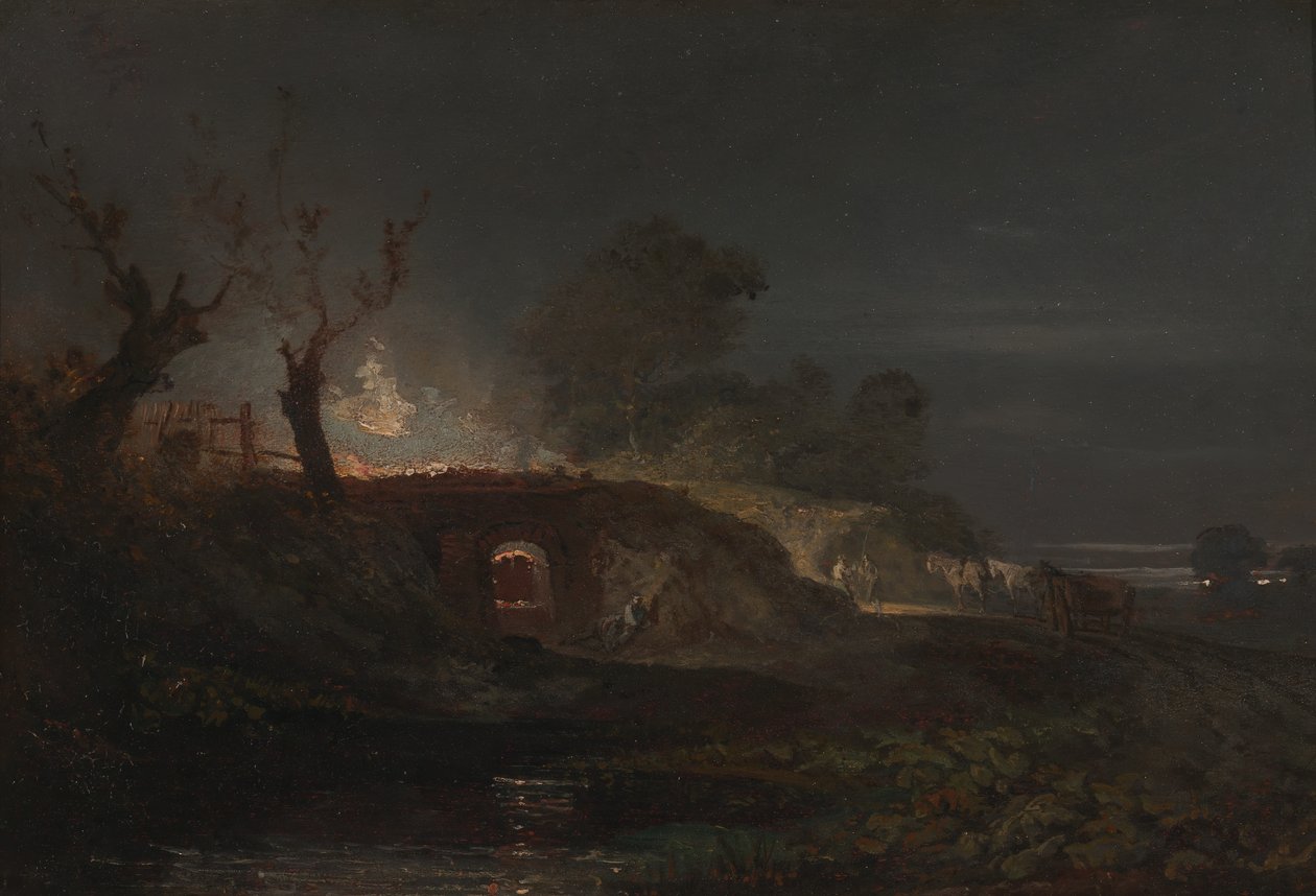 Limekiln في كولبروكديل ، كاليفورنيا. 1797. بواسطة جوزيف مالورد وليام تورنر