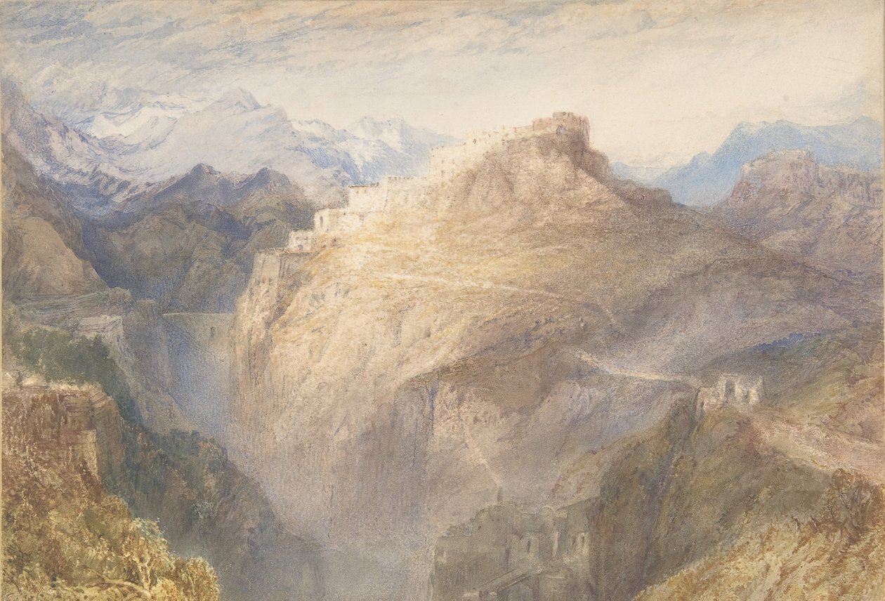 حصن ليسيون ، فال دو لا موريان ، فرنسا ، 1835-1836. بواسطة جوزيف مالورد وليام تورنر