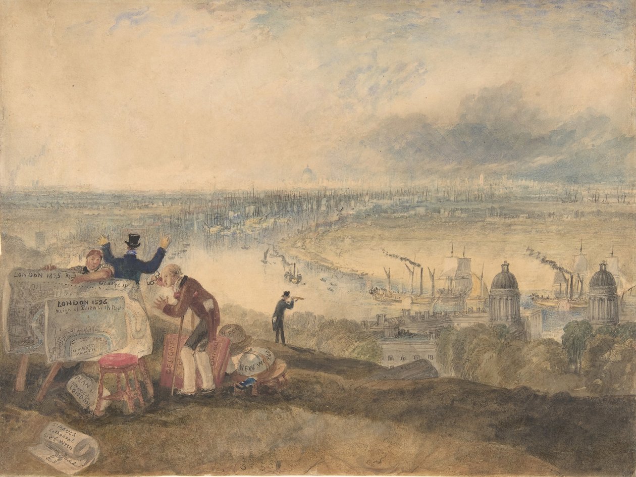 منظر لندن من غرينتش ، 1825. بواسطة جوزيف مالورد وليام تورنر