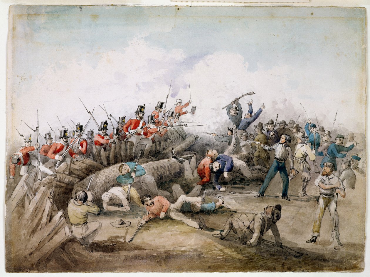 أوريكا ستوكيد شغب ، بالارات ، أستراليا ، 1854 بواسطة جي آر هندرسون