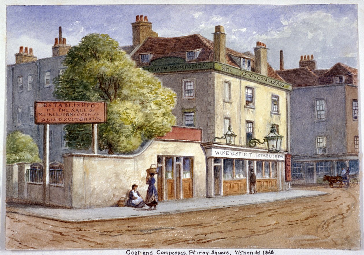 Old Goat and Compasses Inn ، مارليبون رود ، لندن ، 1868 بواسطة جي تي ويلسون