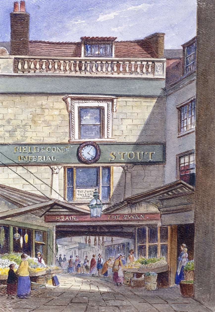 سوان إن ، سوق ليدنهول ، لندن ، c1870 بواسطة جي تي ويلسون