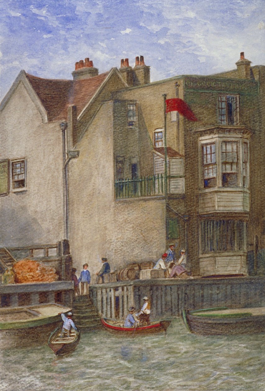 The Cock Inn ، طريق سانت كاثرين ، ستيبني ، لندن ، c1868 بواسطة جي تي ويلسون