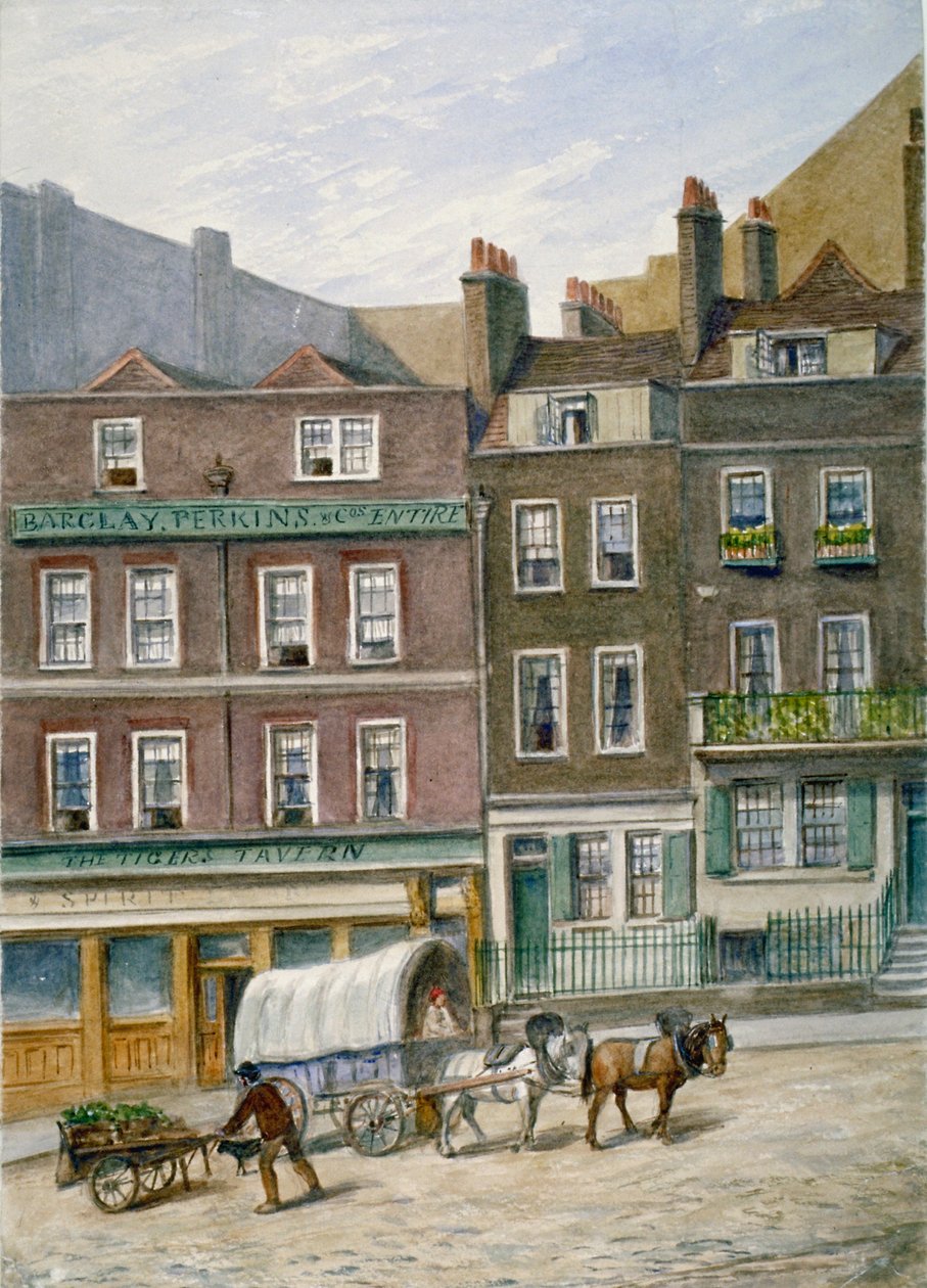 The Tiger Tavern، Tower Dock، London، 1868. بواسطة جي تي ويلسون